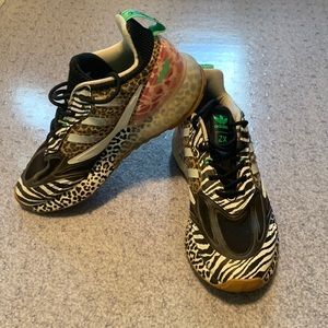 Adidas ZX 2K Boost 2.0 "Animal Print" Grade School Girls' Shoe Size 4